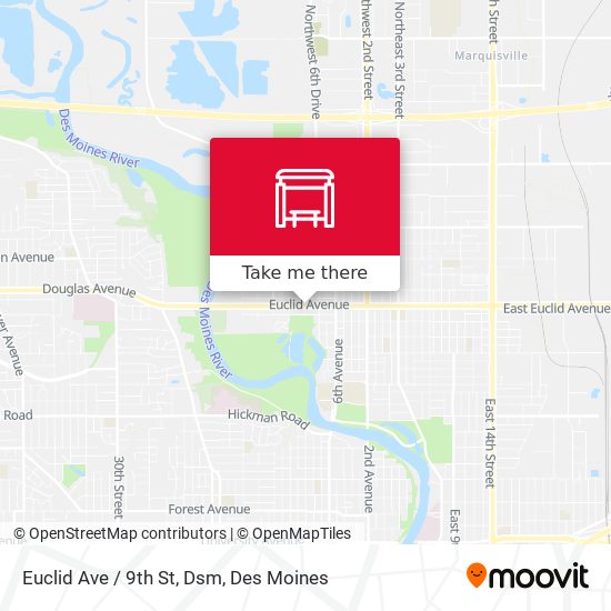 Mapa de Euclid Ave / 9th St, Dsm