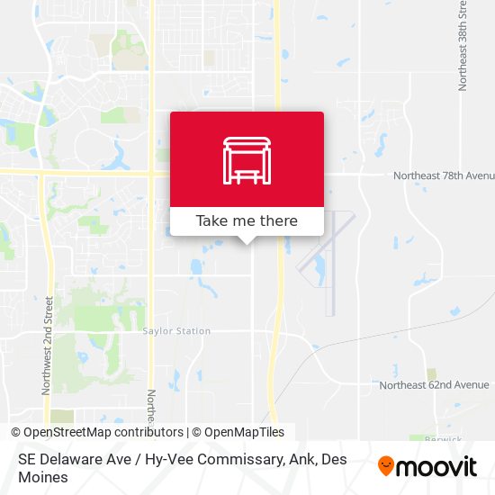 SE Delaware Ave / Hy-Vee Commissary, Ank map