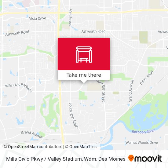 Mills Civic Pkwy / Valley Stadium, Wdm map