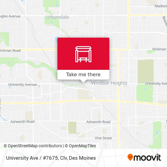 Mapa de University Ave / #7675, Clv