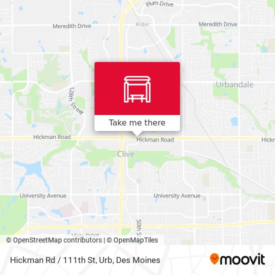 Hickman Rd / 111th St, Urb map