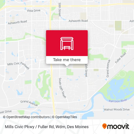 Mills Civic Pkwy / Fuller Rd, Wdm map