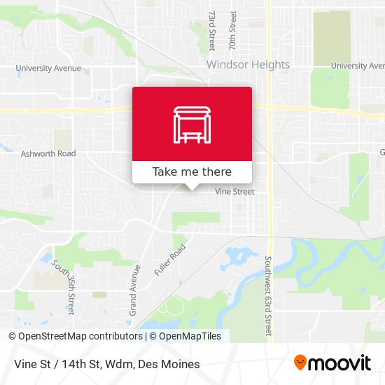 Vine St / 14th St, Wdm map