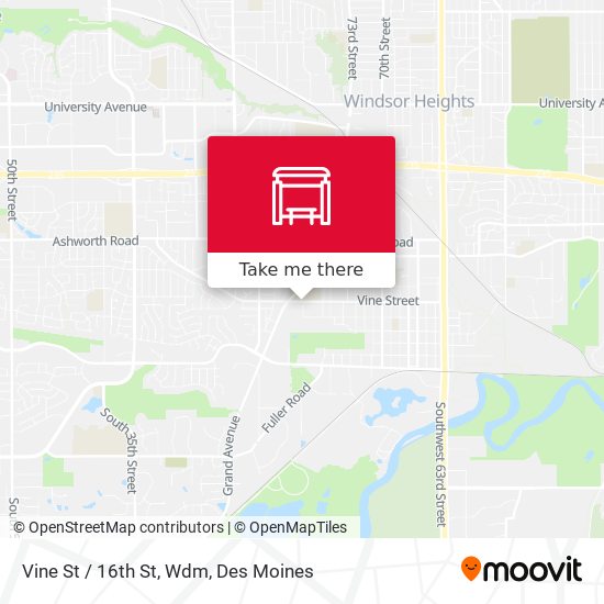 Vine St / 16th St, Wdm map