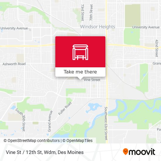 Vine St / 12th St, Wdm map