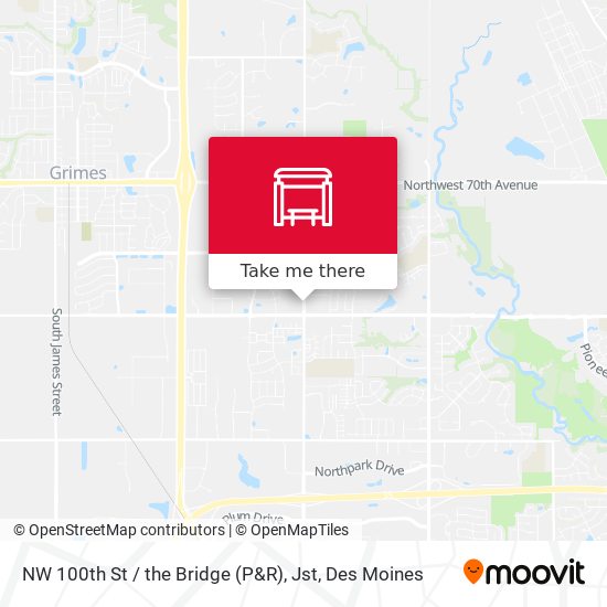 NW 100th St / the Bridge (P&R), Jst map