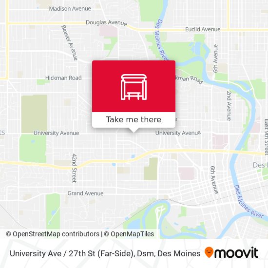 Mapa de University Ave / 27th St (Far-Side), Dsm
