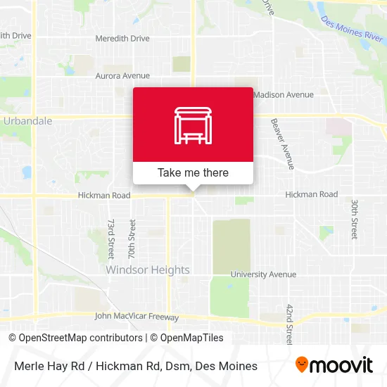Merle Hay Rd / Hickman Rd, Dsm map