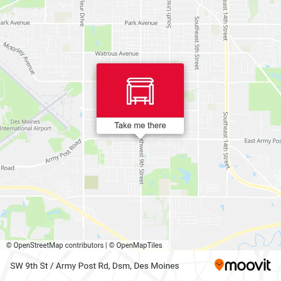 SW 9th St / Army Post Rd, Dsm map