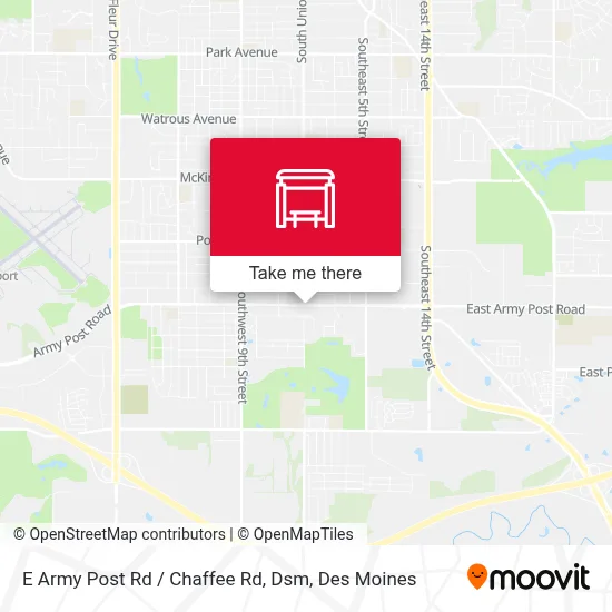 E Army Post Rd / Chaffee Rd, Dsm map