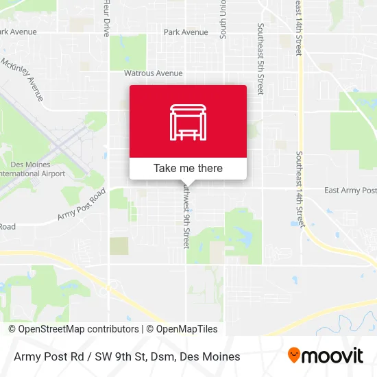 Army Post Rd / SW 9th St, Dsm map