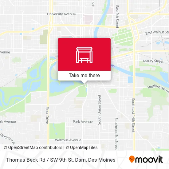 Thomas Beck Rd / SW 9th St, Dsm map