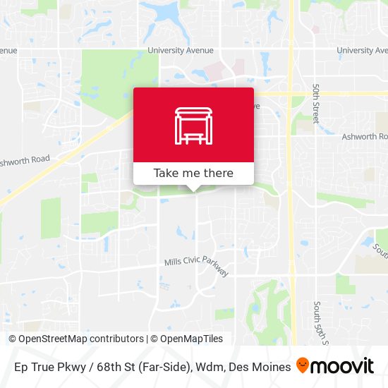 Ep True Pkwy / 68th St (Far-Side), Wdm map