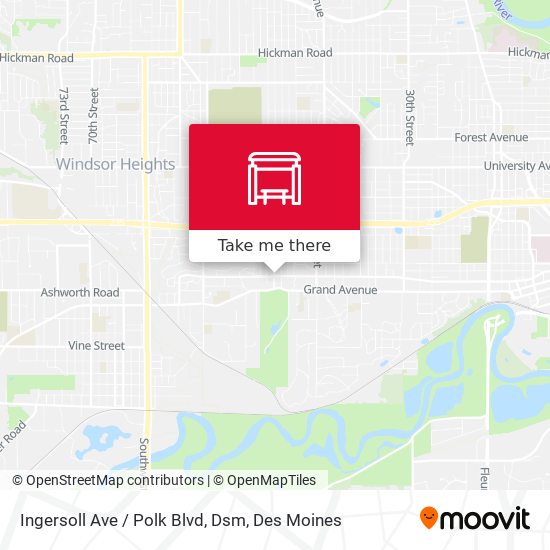 Mapa de Ingersoll Ave / Polk Blvd, Dsm