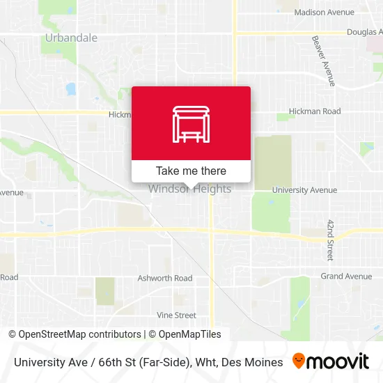 University Ave / 66th St (Far-Side), Wht map