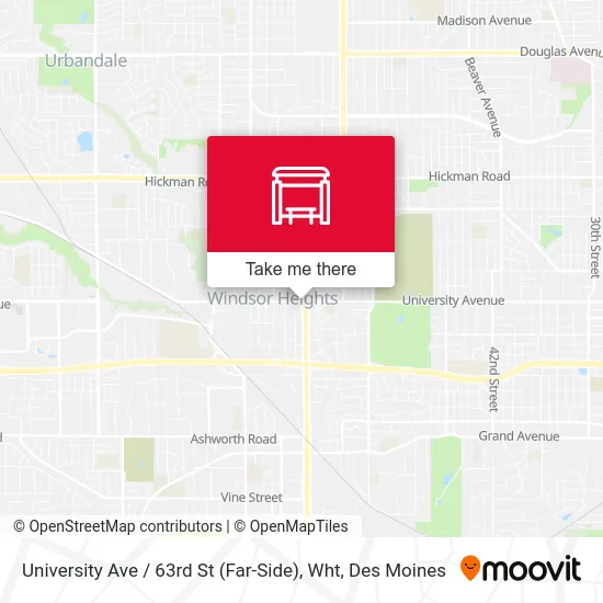 University Ave / 63rd St (Far-Side), Wht map
