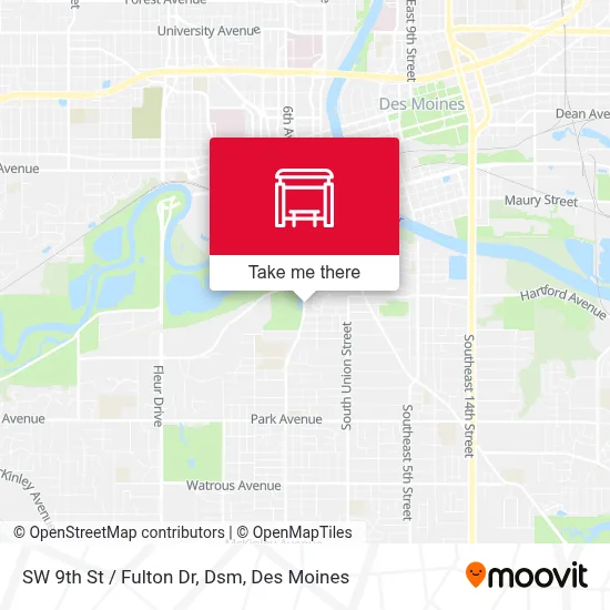 SW 9th St / Fulton Dr, Dsm map