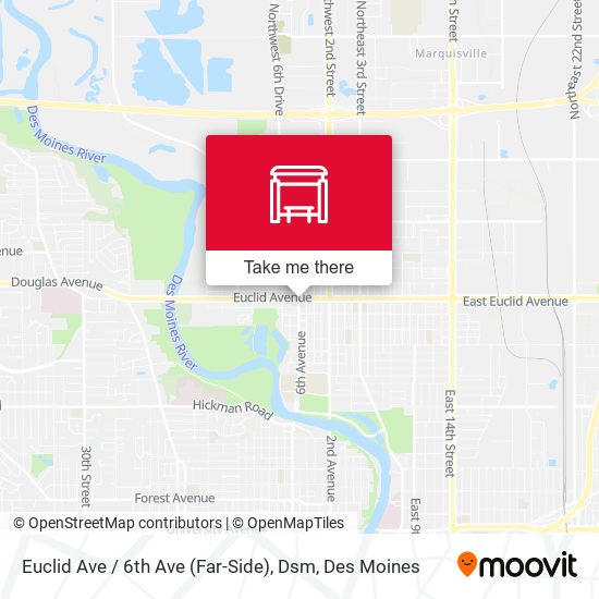 Mapa de Euclid Ave / 6th Ave (Far-Side), Dsm