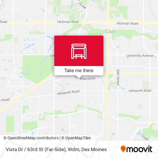 Vista Dr / 63rd St (Far-Side), Wdm map
