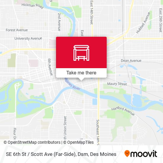 SE 6th St / Scott Ave (Far-Side), Dsm map