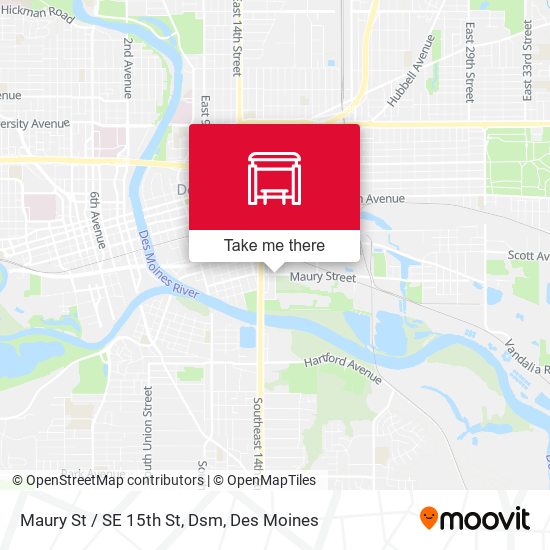 Mapa de Maury St / SE 15th St, Dsm