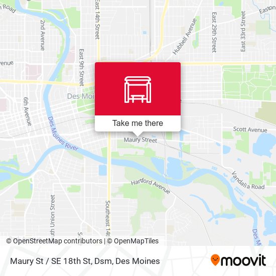Mapa de Maury St / SE 18th St, Dsm