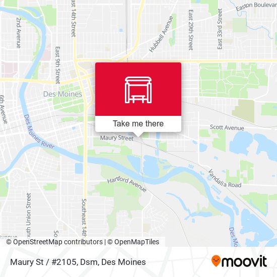 Mapa de Maury St / #2105, Dsm