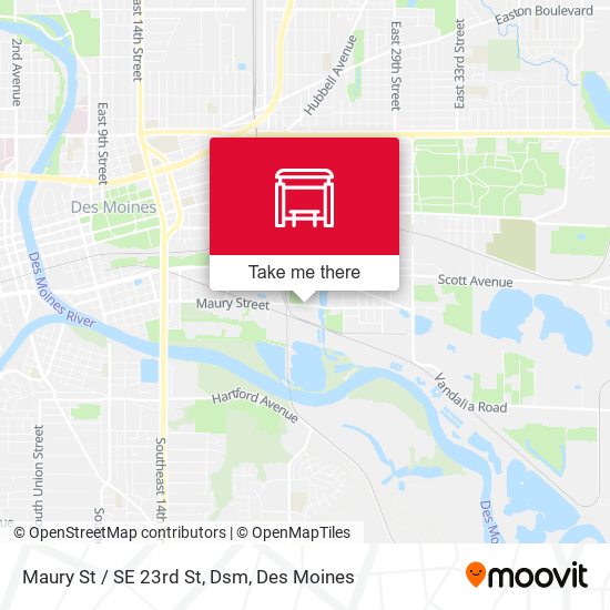 Maury St / SE 23rd St, Dsm map