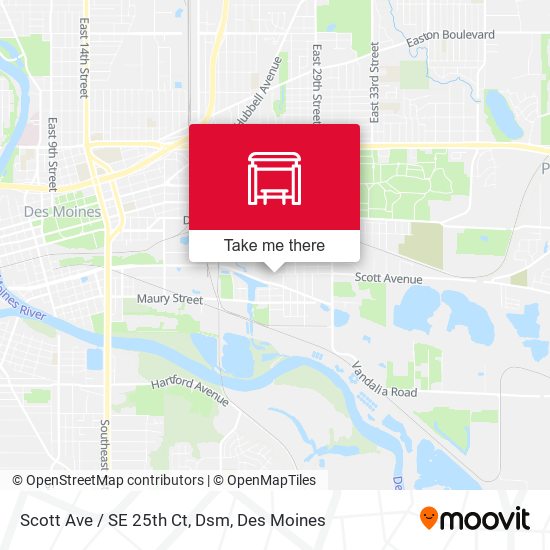 Scott Ave / SE 25th Ct, Dsm map