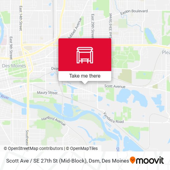 Scott Ave / SE 27th St (Mid-Block), Dsm map