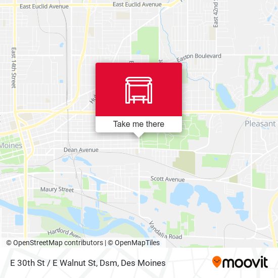 Mapa de E 30th St / E Walnut St, Dsm
