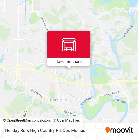 Holiday Rd & High Country Rd map