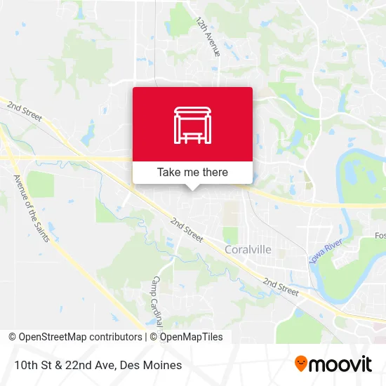 10th St & 22nd Ave map