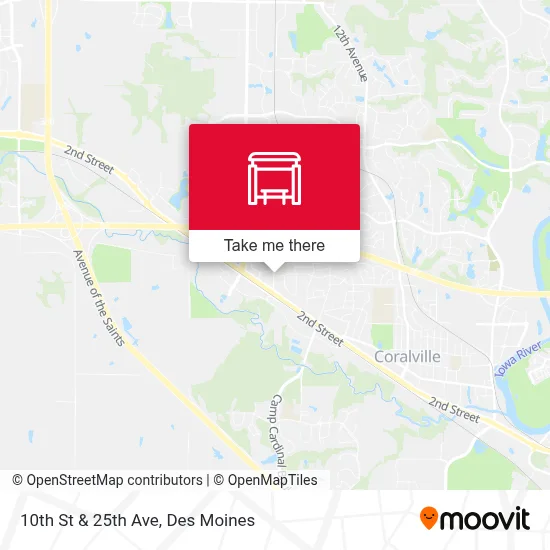 10th St & 25th Ave map