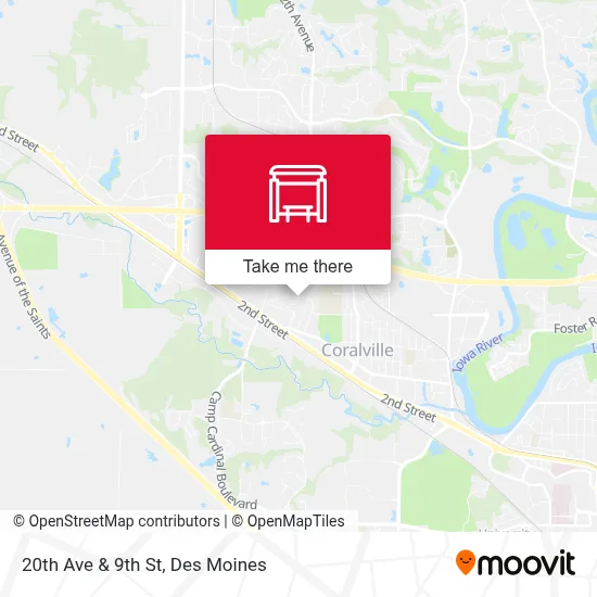 20th Ave & 9th St map