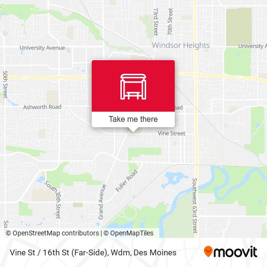 Vine St / 16th St (Far-Side), Wdm map