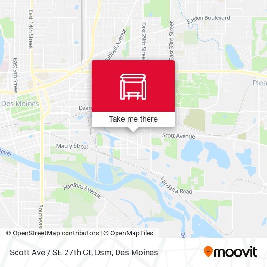 Scott Ave / SE 27th Ct, Dsm map