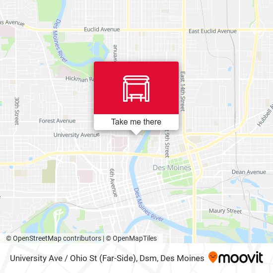 Mapa de University Ave / Ohio St (Far-Side), Dsm
