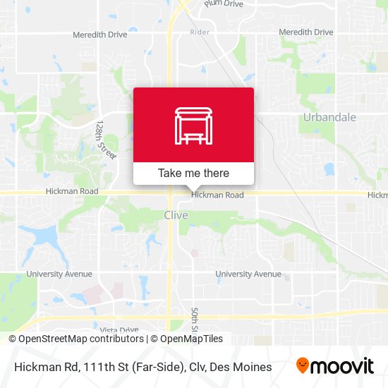 Mapa de Hickman Rd, 111th St (Far-Side), Clv