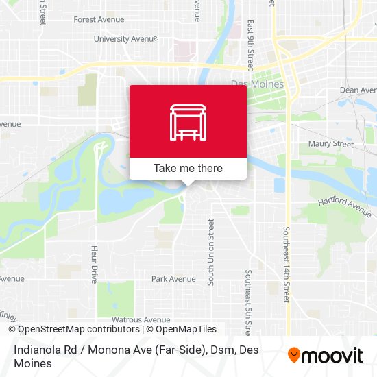 Indianola Rd / Monona Ave (Far-Side), Dsm map