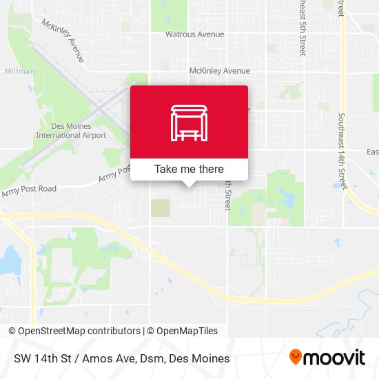 Mapa de SW 14th St / Amos Ave, Dsm