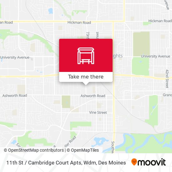 11th St / Cambridge Court Apts, Wdm map