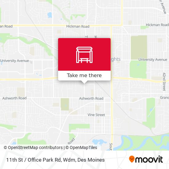 11th St / Office Park Rd, Wdm map
