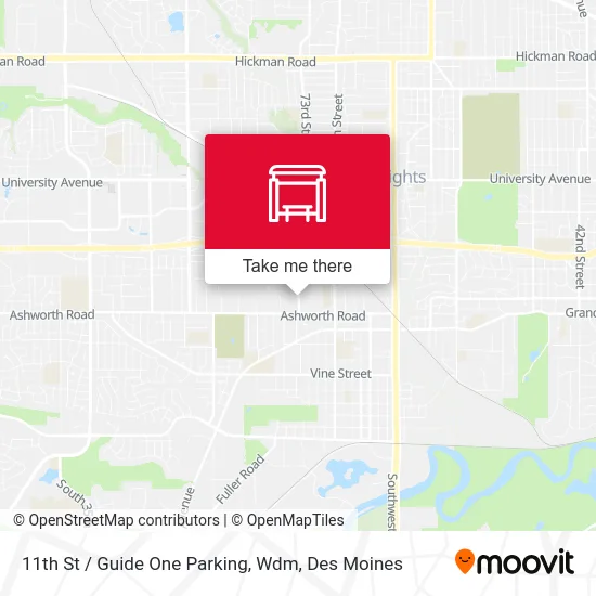 11th St / Guide One Parking, Wdm map