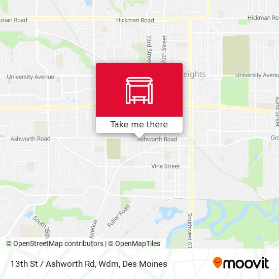 13th St / Ashworth Rd, Wdm map