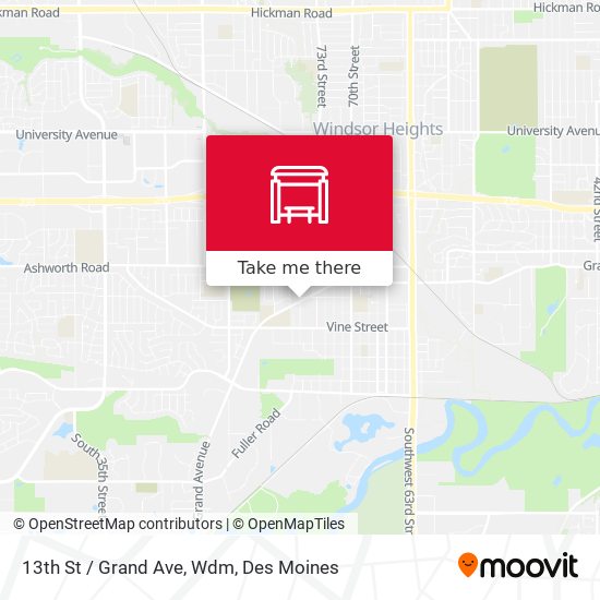 13th St / Grand Ave, Wdm map