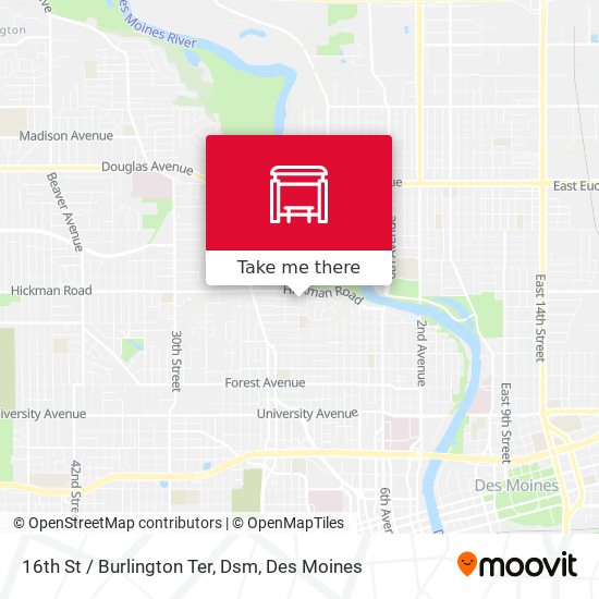 16th St / Burlington Ter, Dsm map