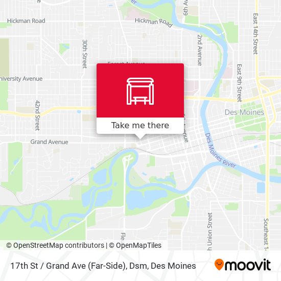 17th St / Grand Ave (Far-Side), Dsm map