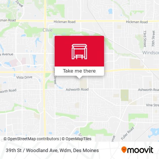 39th St / Woodland Ave, Wdm map