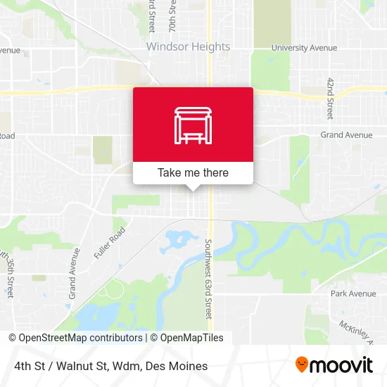 4th St / Walnut St, Wdm map